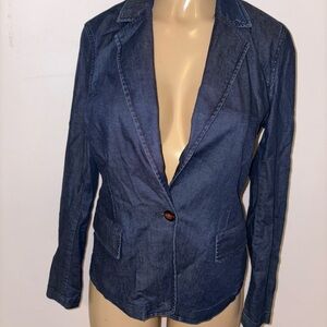 Sundance Denim Blazer Cotton Stretch Size 6 New